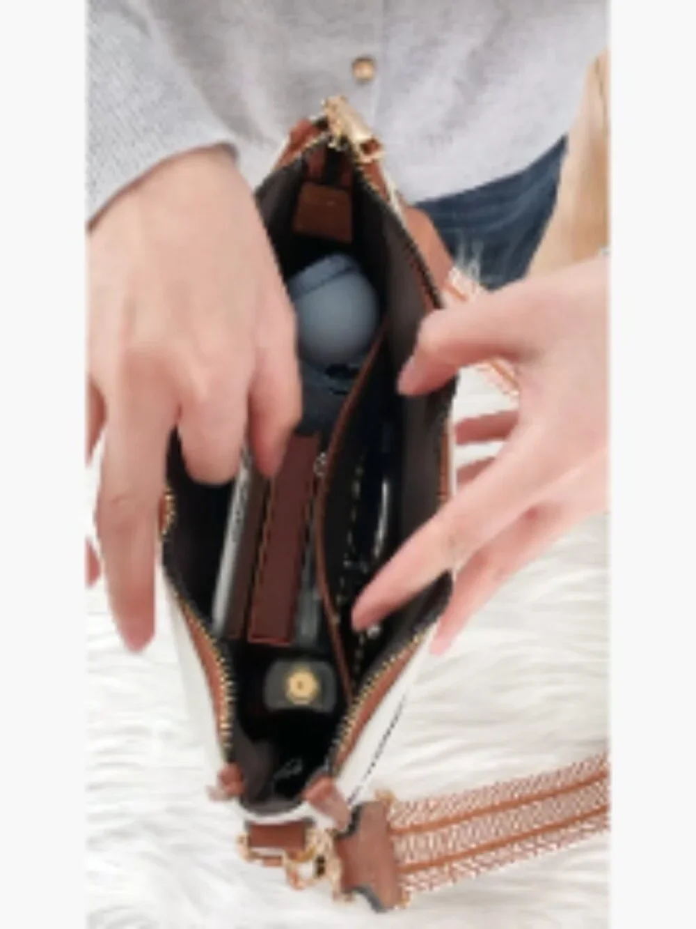 Vegan Leather Hobo Crossbody Bag with Wide Adjustable Guitar Strap, Multi